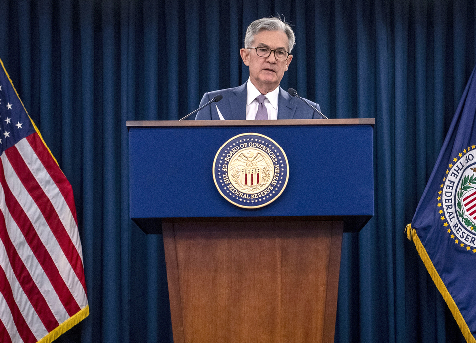 Gubernur The Federal Reserve (The Fed) Jerome Powell. ( Foto: ERIC BARADAT / AFP  ) 