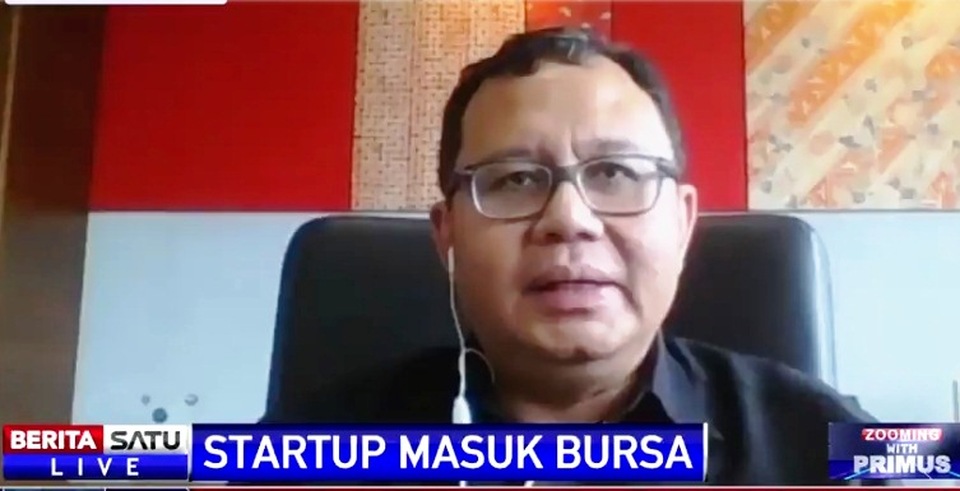 Edwin Sebayang, Direktur MNC Asset Management dalam diskusi Zooming with Primus - Startup Masuk Bursa, Live di Beritasatu TV, Kamis (24/6/2021). Sumber: BSTV