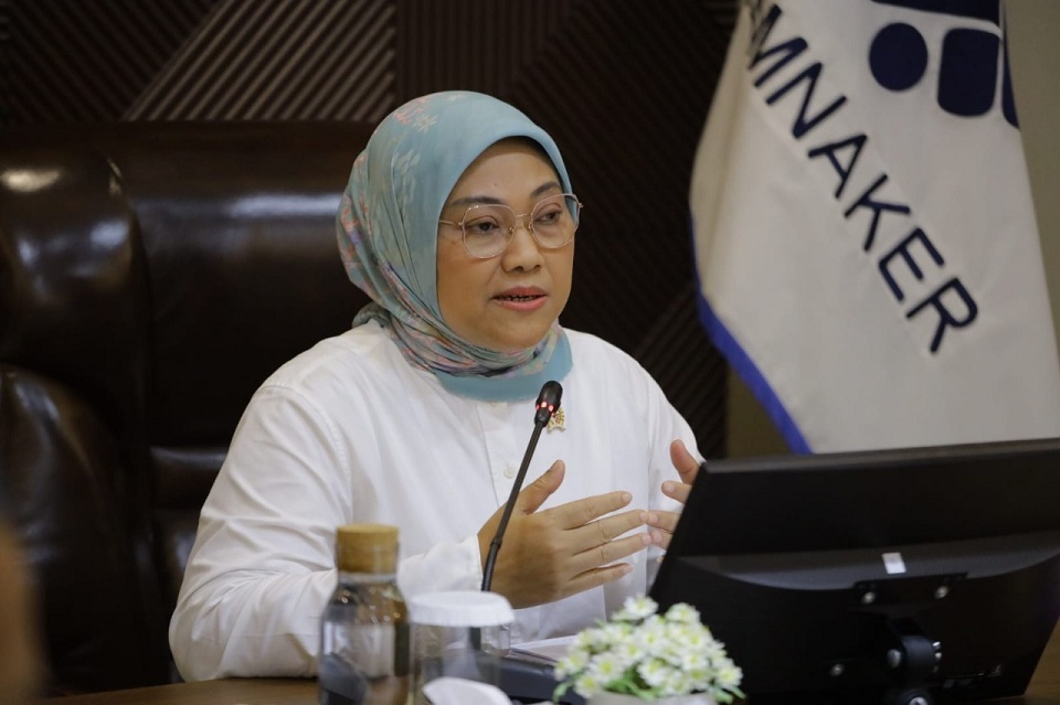 Menteri Ketenagakerjaan Ida Fauziyah. Foto : Humas Kementerian Ketenagakerjaan