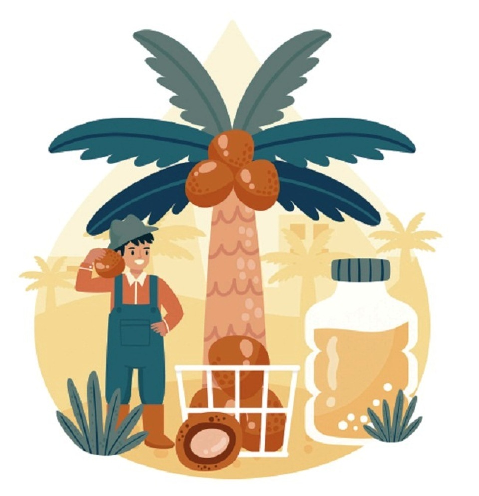 Ilustrasi kebun sawit
