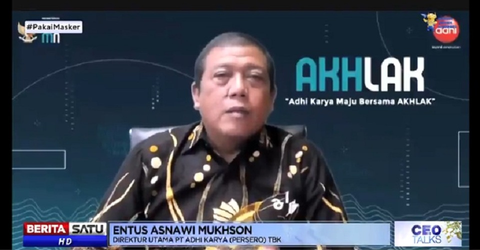 Entus Asnawi Mukhson, Direktur Utama PT Adhi Karya (Persero) Tbk. Sumber: BSTV