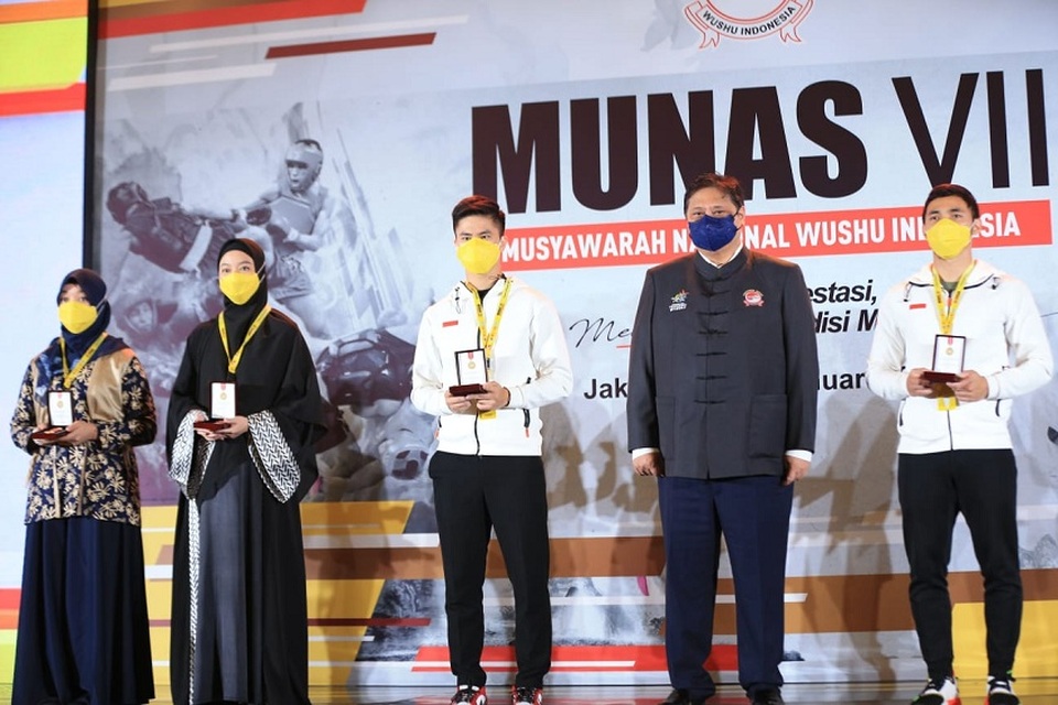 Musyawarah Nasipnal (Munas) VII Wushu Indonesia di Hotel JR Luwansa Jakarta, Jumat (28/1/2022). 