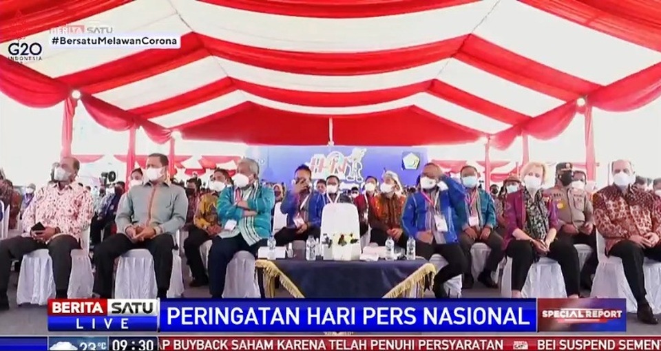 Peringatan Hari Pers Nasional (HPN) 2022 di Kendari, Sultra, Rabu (9/2/2022). Sumber: BSTV