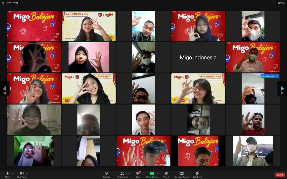 Seminar Online yang digelar Migo di MAK UI Jakarta Selatan. (IST)