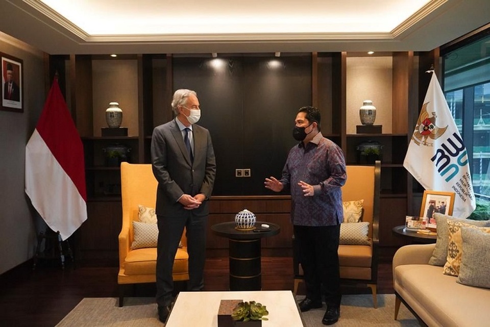 Tony Blair dan Erick Thohir (Dok. Kementerian BUMN)