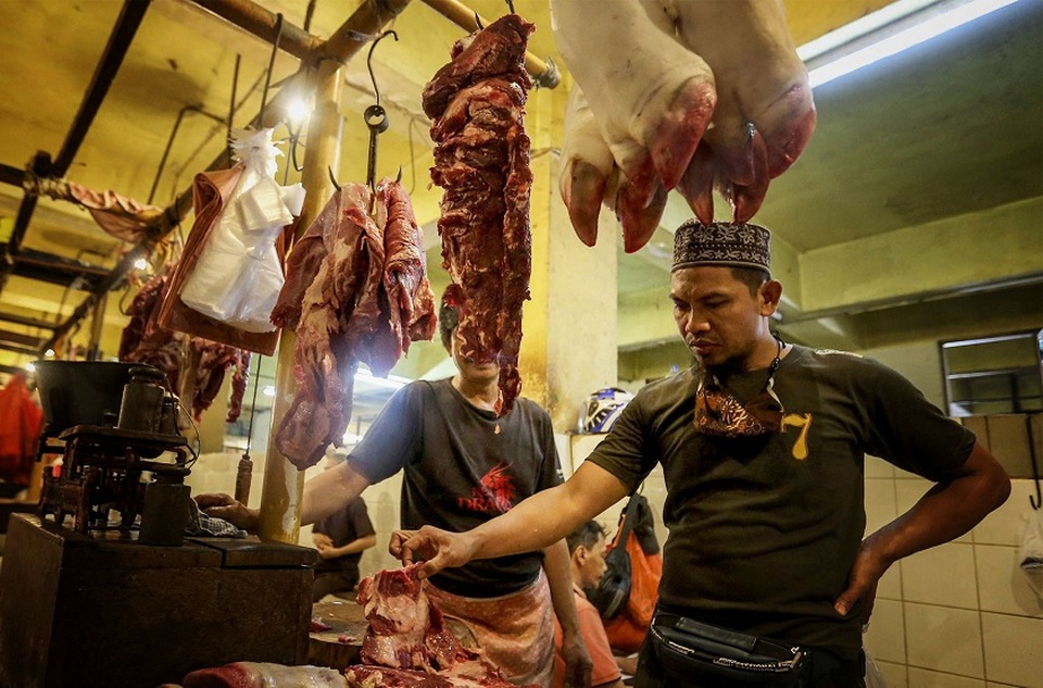 ilustri pedagang daging