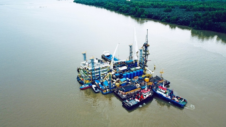Salah satu proyek onshore PT Elnusa Tbk (ELSA) . Foto: Elnusa
