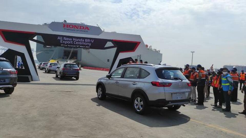 PT Honda Prospect Motor (HPM) menggelar ekspor perdana All New Honda BR-V di terminal IPCC. (ist)