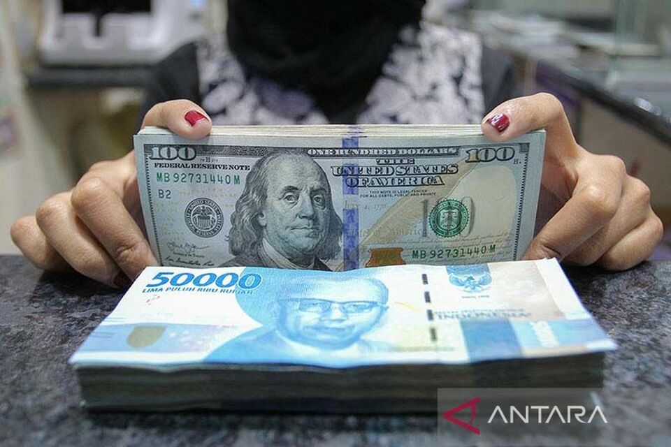 Nilai tukar rupiah terhadap dolar AS. 
Sumber : Antara