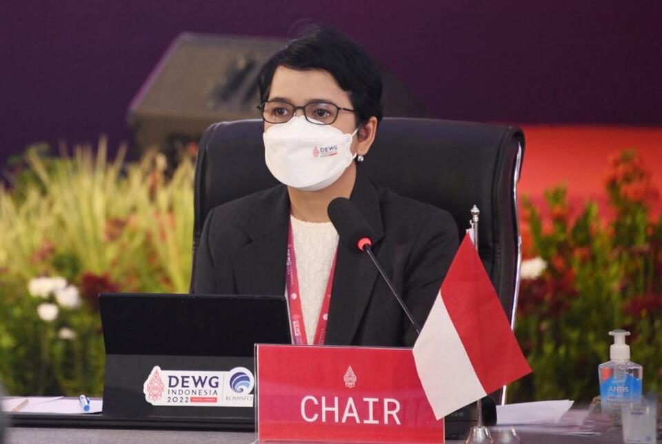 Sekjen Kemenkominfo yang juga Chair DEWG G20 2022 Mira Tayyiba. (IST)