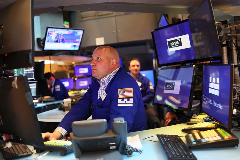 Ilustrasi bursa saham di New York, AS. (FOTO: AFP)