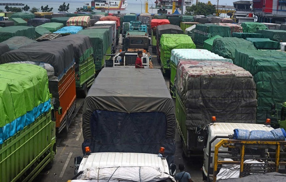 Ilustrasi truk barang. (Foto: Antara)
