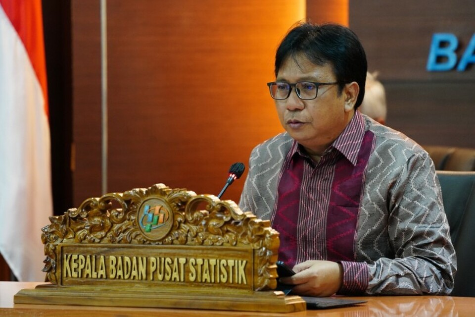 Kepala Badan Pusat Statistik (BPS) Margo Yuwono dalam telekonferensi pers di Kantor BPS pada Kamis (2/6/2022))
sumber: Istimewa