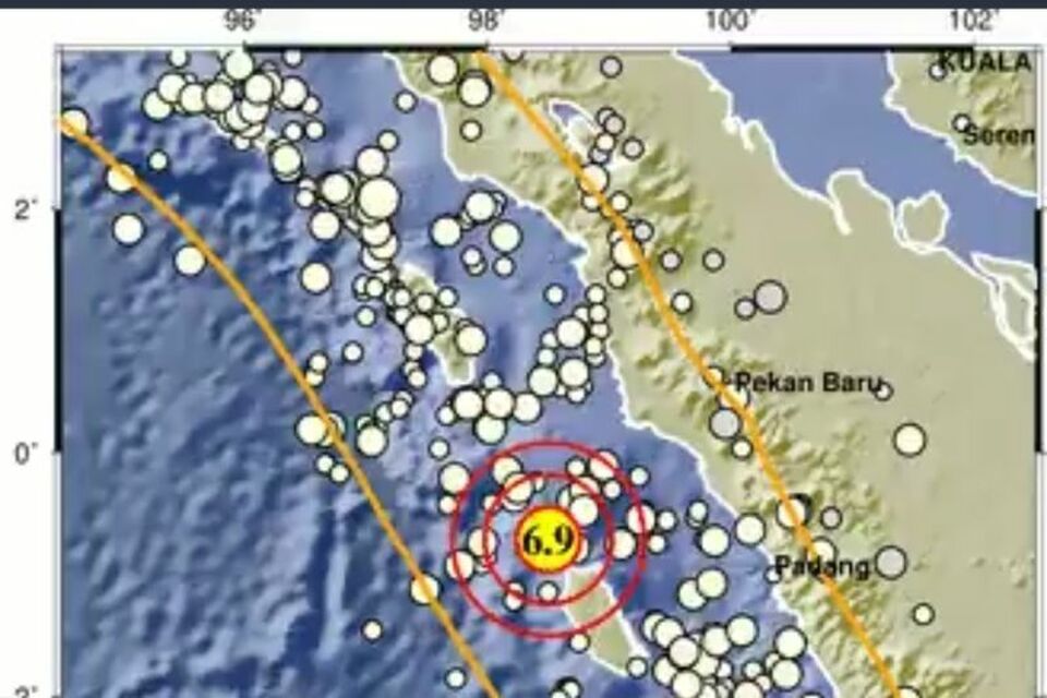 ilustrasi peta gempa Nias