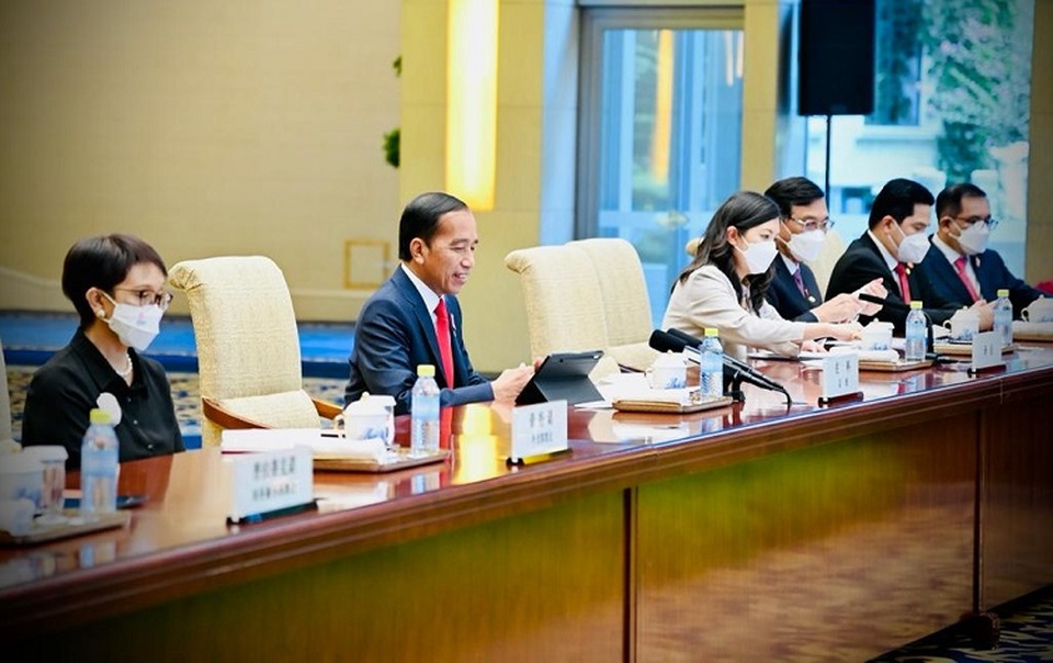 Presiden Jokowi bertemu PM Tiongkok Li Keqiang dan Presiden Tiongkok Xi Jinping di Beijing, Selasa (26/7/2022). (Foto: BPMI Setpres)