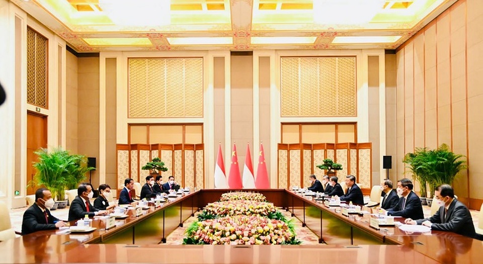 Presiden Jokowi bertemu Presiden Tiongkok Xi Jinping di Beijing, Selasa (26/7/2022). (Foto: BPMI Setpres)