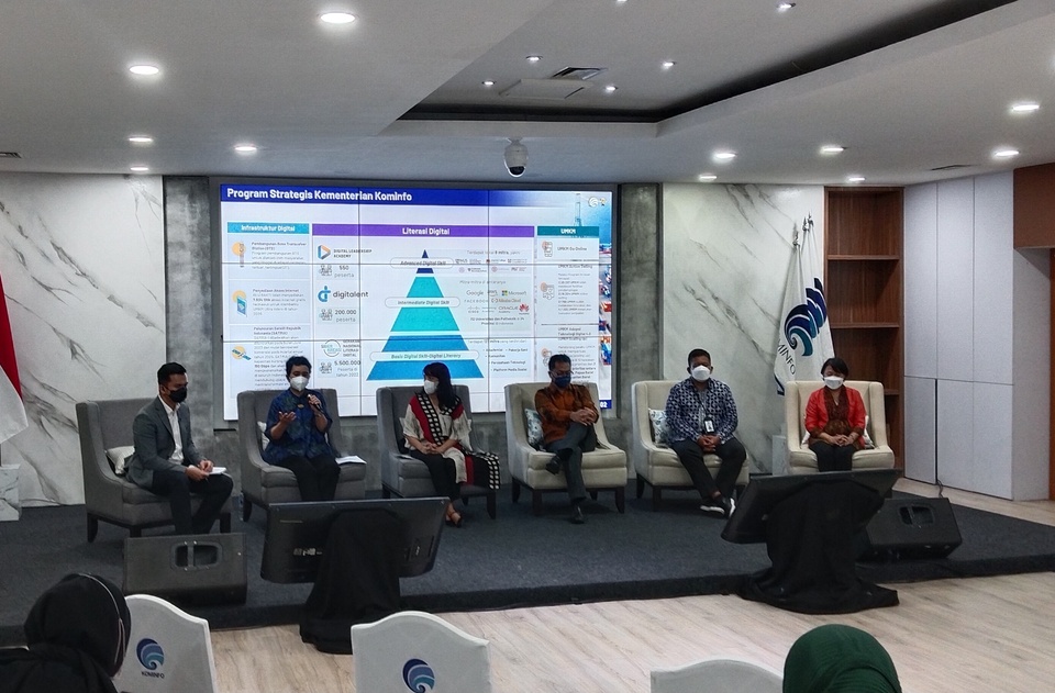 Diskusi Media Industry Task Force Digital Economy Working Group G20 Indonesia 2022 dengan tema "Membangun sinergi ekosistem digital Indonesia untuk pemulihan ekonomi pasca-pandemi" yang diadakan Jumat (19/8/2022). 