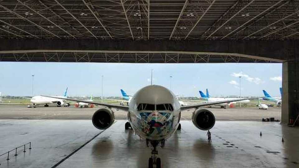 Pesawat Garuda Indonesia. (BeritaSatu Photo)
