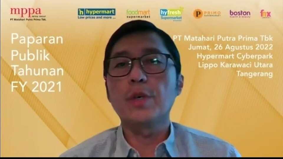 Chief Financial Officer MPPA Herry Senjaya dalam Paparan Publik Tahunan MPPA secara daring, 26 Agustus 2022. (Beritasatu/Herman)