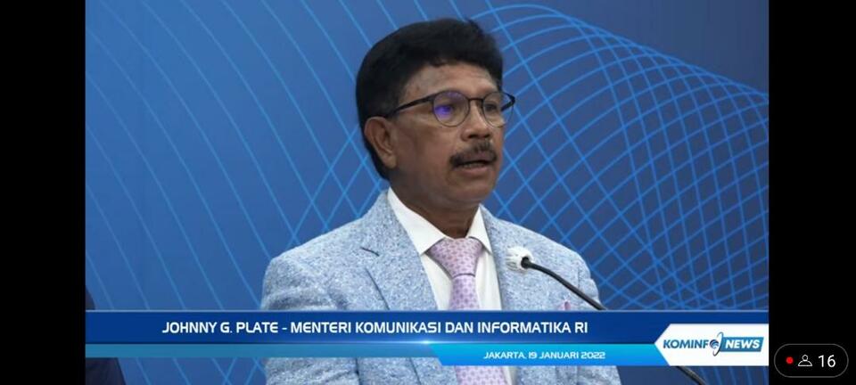Menteri Komunikasi dan Informatika Johnny G Plate