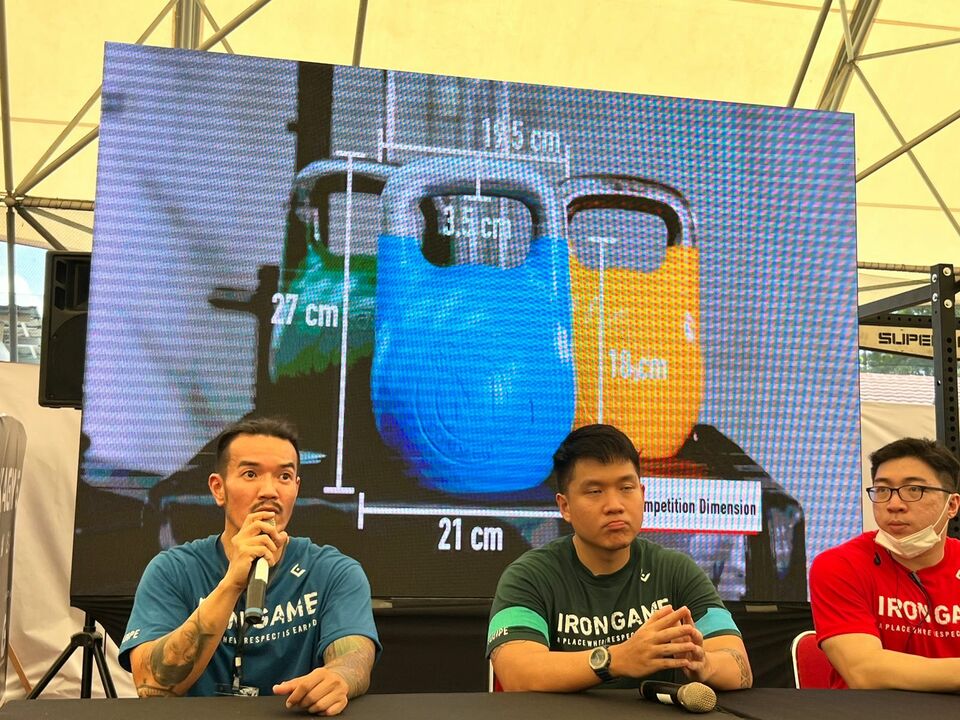 Founder Magnus & GymFitnessIndo, Hans Kris saat menyampaikan kegiatan kompetisi Magnus Iron Games 2022, di Tangerang Selatan, Sabtu (29/10/2022).