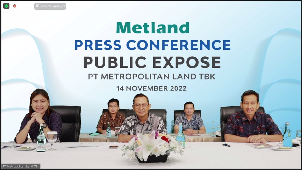 PT Metropolitan Land Tbk, gelar Press Coference Public Expose 2022