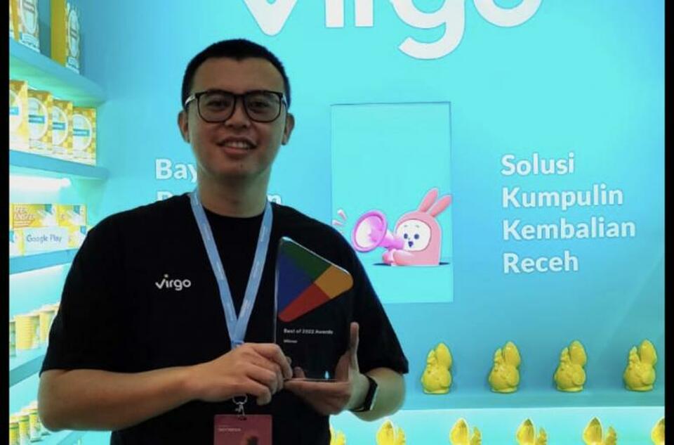 Virgo mendapatkan penghargaan dari Google, lantaran konsisten mendukung pemerataan cashless society. (ist)
