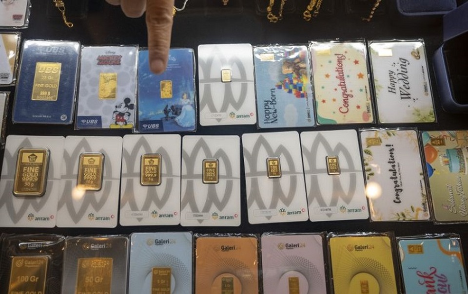 Ilustrasi harga emas Antam (ANTM), UBS, dan Galeri 24 di Pegadaian. (Foto: ANTARA FOTO/Basri Marzuki/wsj)