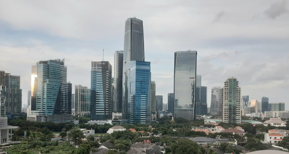 Menara pencakar langit di Jakarta