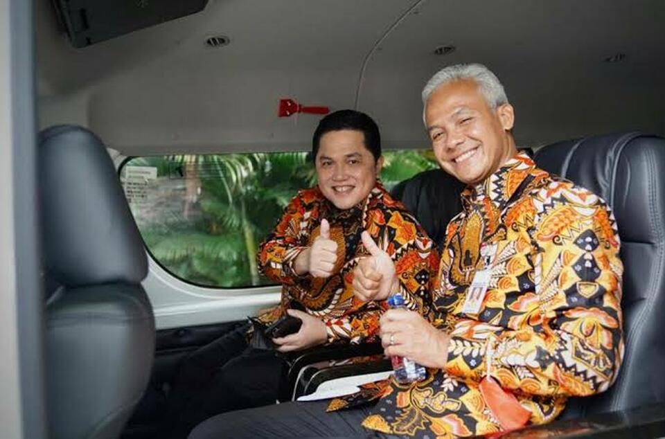 Menteri BUMN Erick Thohir dan Gubernur Jawa Tengah Ganjar Pranowo