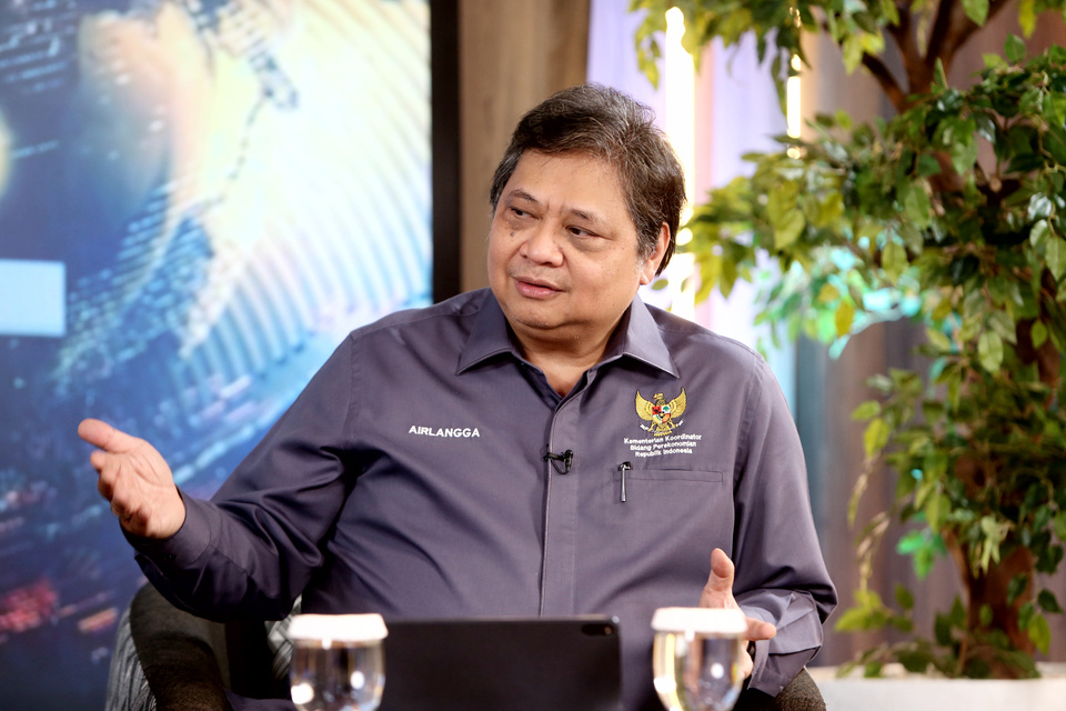 Menko Perekonomian Airlangga Hartarto. (B-Universe Photo/Mohammad Defrizal)