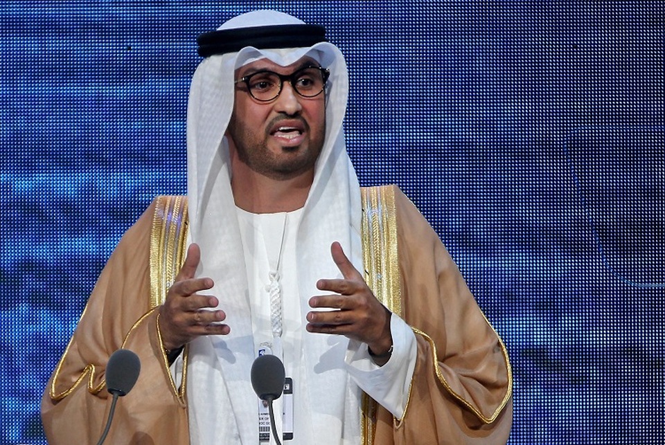 Menteri negara Uni Emirat Arab dan CEO Perusahaan Minyak Nasional Abu Dhabi (ADNOC) Sultan Ahmed al-Jaber pada 11 November 2019. (FOTO: AFP)