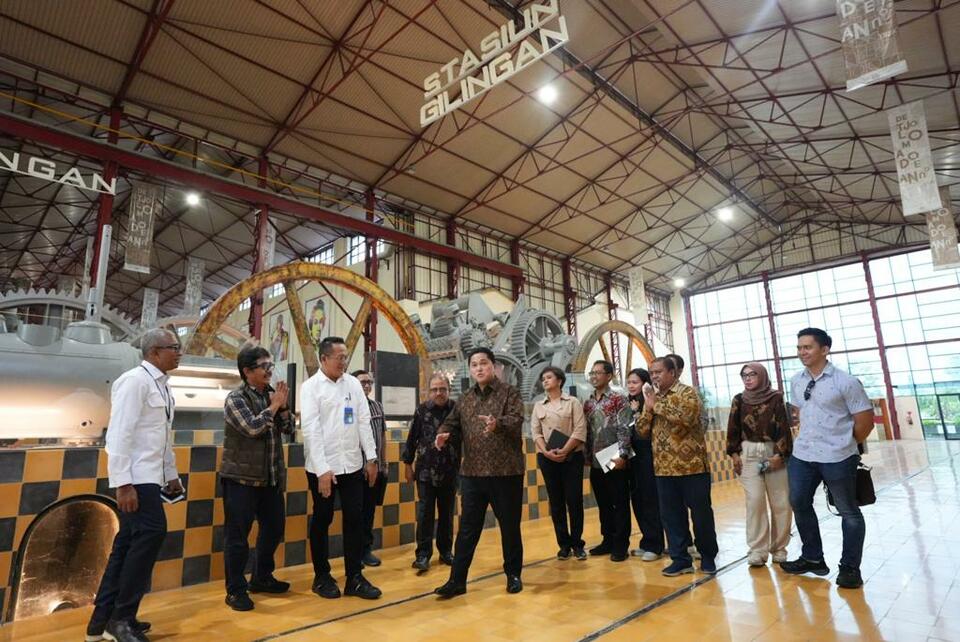 Menteri BUMN Erick Thohir saat berkunjung ke Surakarta.