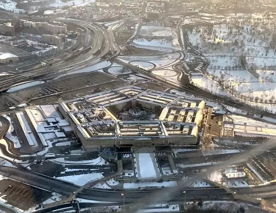 Pentagon (Departemen Pertahanan) Amerika Serikat (AS) di Washington, DC pada 12 Maret 2022. (Foto: Eva HAMBACH/AFP)