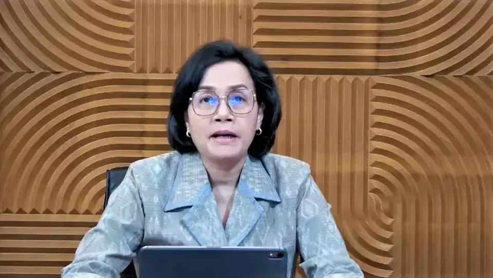 Menteri Keuangan Sri Mulyani Indrawati dalam konferensi pers APBN Kinerja dan Fakta (Kita), Rabu (22/2/2023). (B-Universe Photo/Arnoldus Kristianus)