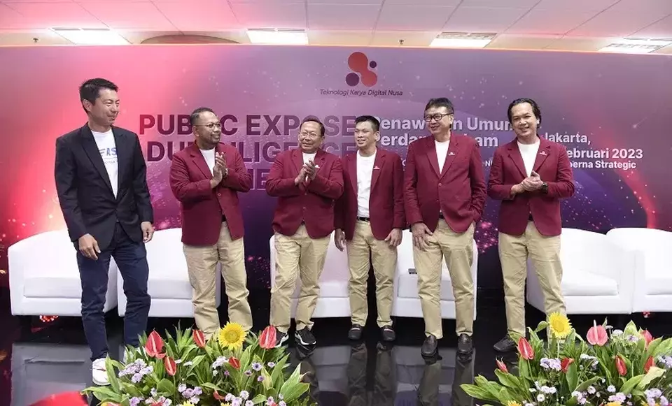 Penawaran umum perdana (initial public offering/IPO) saham PT Teknologi Karya Digital Nusa Tbk (TRON).