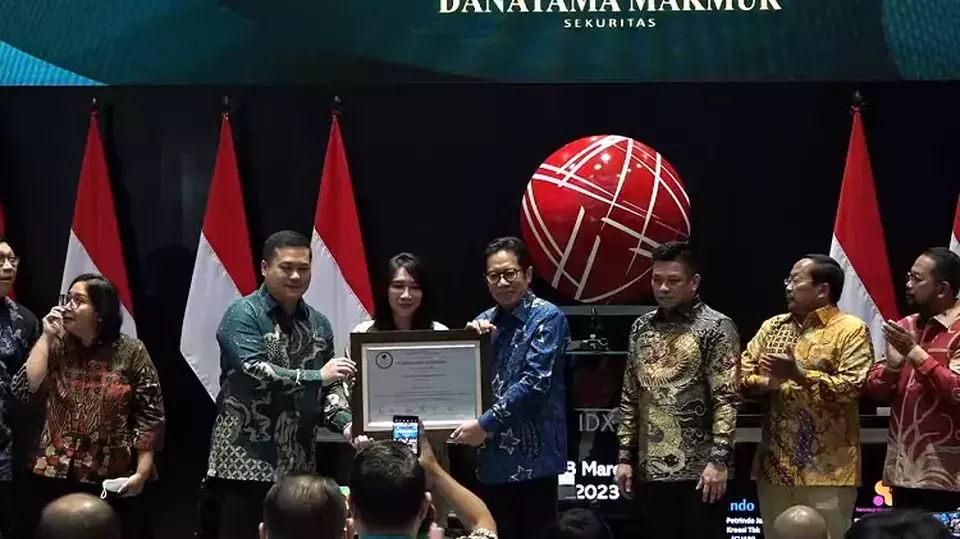 Seremoni pencatatan perdana saham PT Saptausaha Gemilangindah Tbk (SAGE) pada Rabu (8/3/2023). (Ist)