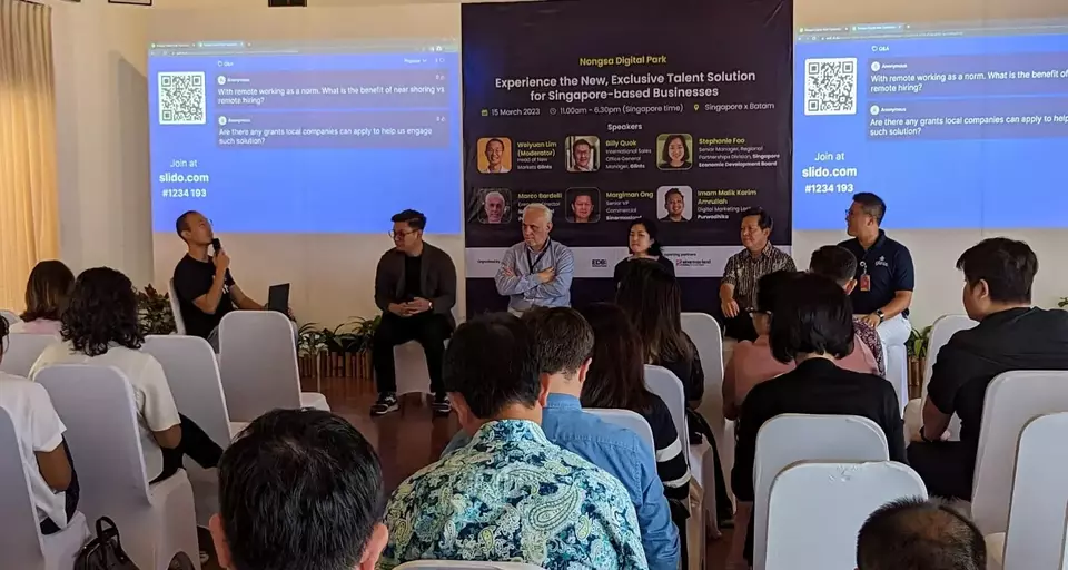 Para pelaku startup dan industri dari Singapura mengunjungi Kawasan Ekonomi Khusus (KEK) Nongsa Digital Park (NDP), Batam, Kepulauan Riau, Rabu (15/3/2023).