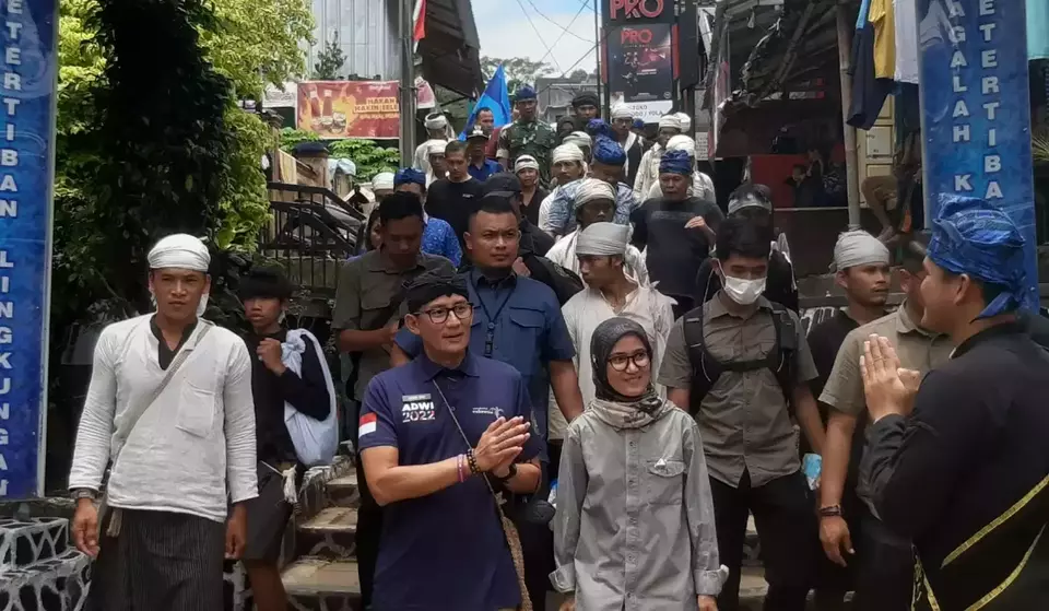 Menteri Pariwisata dan Ekonomi Kreatif, Sandiaga Uno saat berkunjung ke Baduy, Banten, beberapa waktu lalu