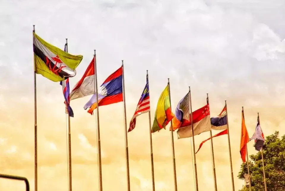 Bendera negara Asean. Foto: FASA