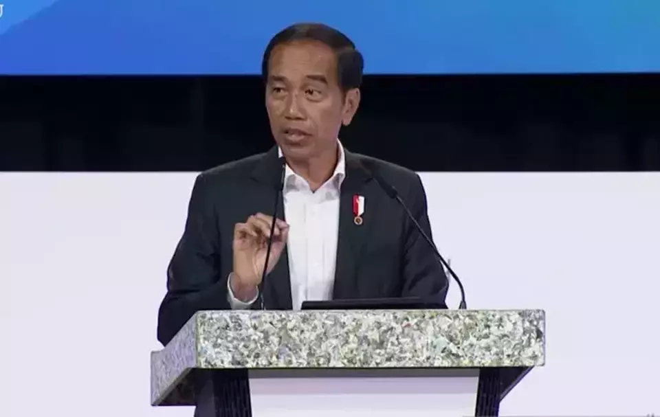  Presiden Jokowi dalam Ecosperity Week 2023 di Singapura, Rabu (7/6/2023).
Sumber: Antara