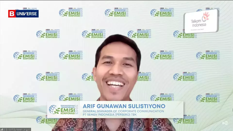 Penghargaan Transparansi Emisi Korporasi 2023 yang digelar oleh Bumi Global Karbon dan Investor Daily, Selasa (27/6/2023).