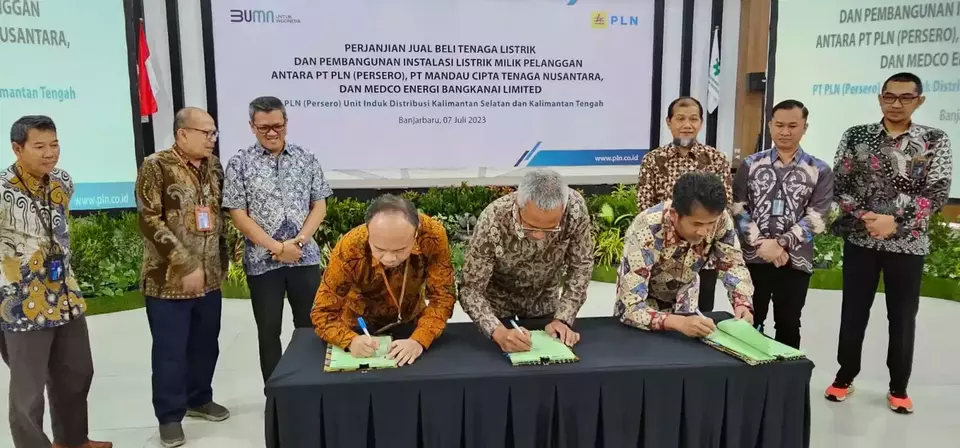  Penandatanganan perjanjian jual beli tenaga listrik Medco Energi Bangkanai Limited (MedcoEnergi) dan PT PLN (Persero) 