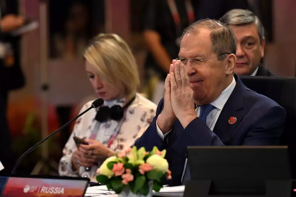 Menteri Luar Negeri (Menlu) Rusia, Sergey V. Lavrov, pada pertemuan "Asean Post Ministerial Conference with Russia" pada Kamis (13/07/2023), di Jakarta. (Foto: Kemlu RI) 