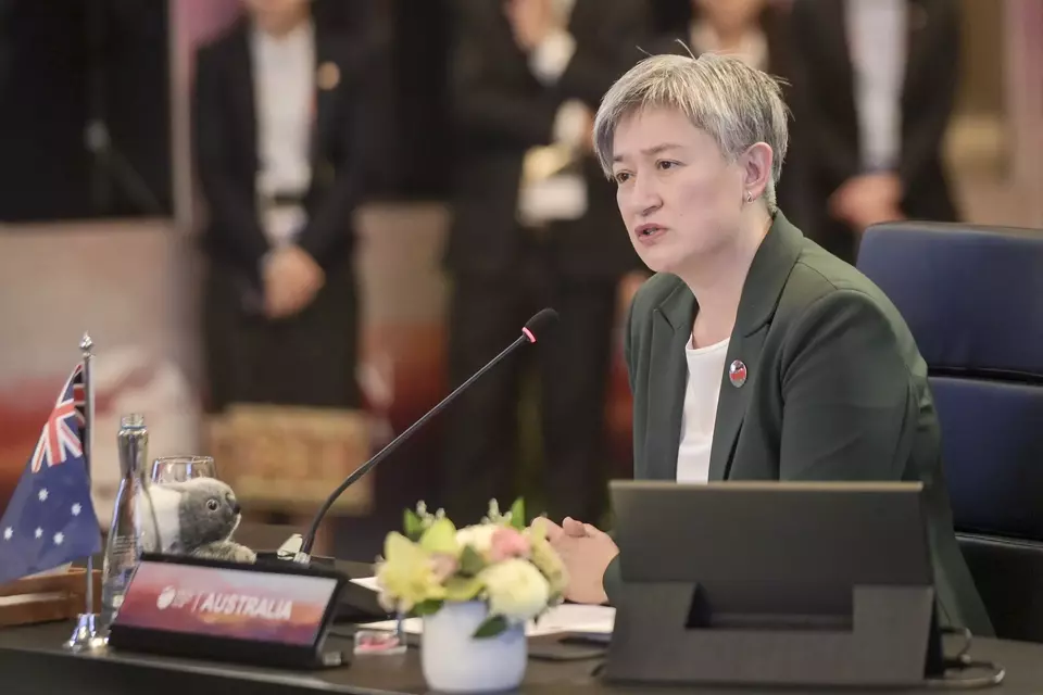 Menteri Luar Negeri (Menlu) Australia, Penny Wong saat berada di acara "Asean-Australia Post Ministerial Conference (PMC)" di Jakarta, pada Kamis (13/07/2023). (Foto: Kemlu RI)