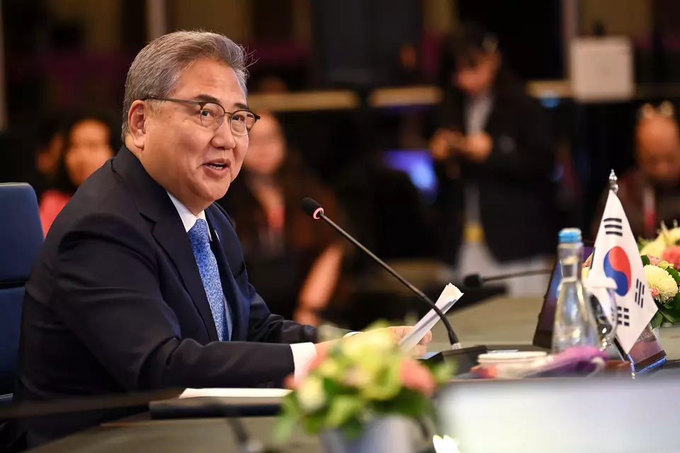 Menlu Korea Selatan Park Jin pada "Asean Post Ministerial Conference with the Republic of Korea" di Jakarta, pada Kamis (13/07/2023). (Foto: Kemlu RI)