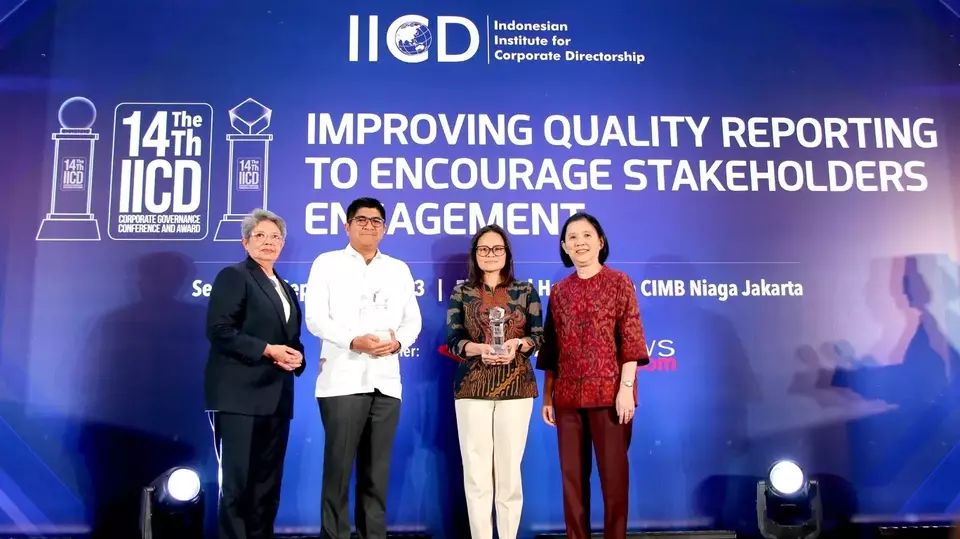 PT Gunung Raja Paksi Tbk (GRP/GGRP) meraih penghargaan top 50 emiten dengan praktek GCG terbaik dari IICD. (ist)