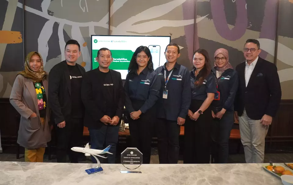 Ultra Voucher dan Garuda Indonesia bekerjasama untuk memberikan kemudahan GarudaMiles kepada para pelanggan. (UVCR)