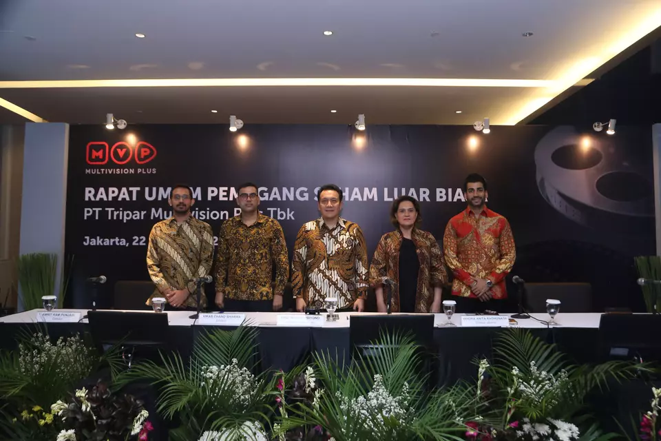 PT Tripar Multivision Plus Tbk (RAAM) menggelar Rapat Umum Pemegang Saham Luar Biasa (RUPSLB) di gedung Multivision Tower, Kuningan, Jakarta Selatan, Rabu (22/11/2023).