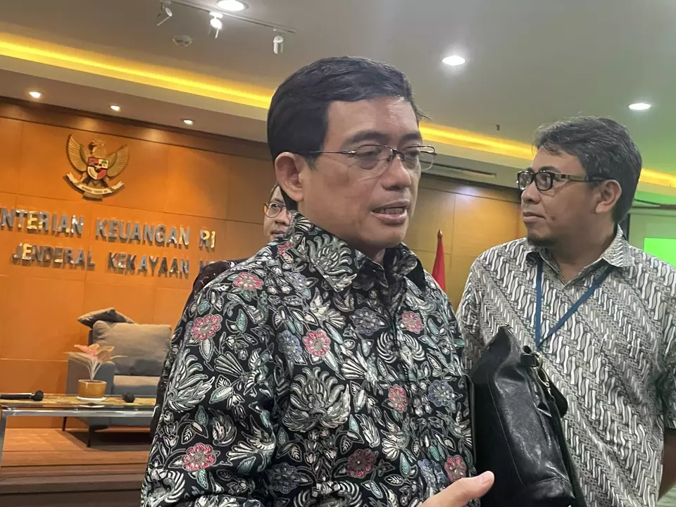 Direktur Utama PT PII Muhammad Wahid Sutopo di Gedung DJKN, Jakarta Pusat, Jumat (8/12/2023). (B Universe Photo/Monique Handa Shafira)